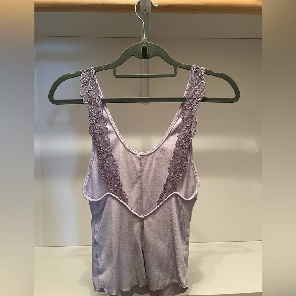 Free People Open Back Lavender Tank Top